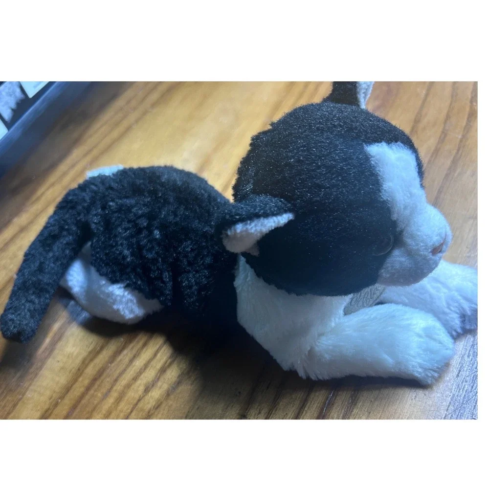 Russ Berrie‎ Yomiko Classics rare tuxedo Cat Plush 12 in Black White vintage Y2K